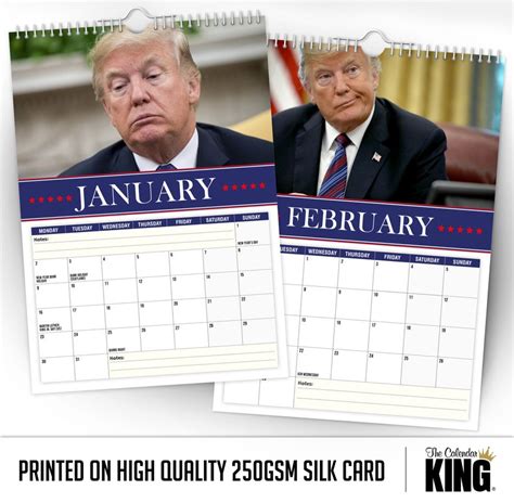Donald Trump 2023 Wall Calendar Funny Quirky Etsy Uk