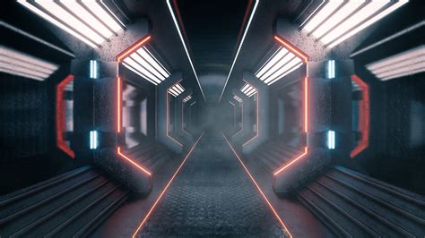 Sci Fi Corridor Scifi Interior Spaceship Interior Spaceship Design