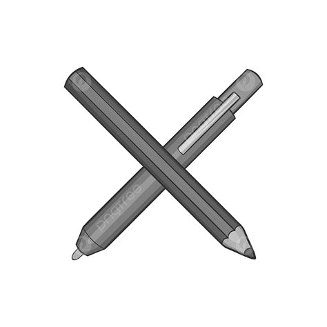 Pencil And Pen Icon Black Monochrome Style Pencil Icons Style Icons