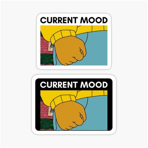 Arthur Fist Meme Current Mood Angry Sticker By Ladylaughprints