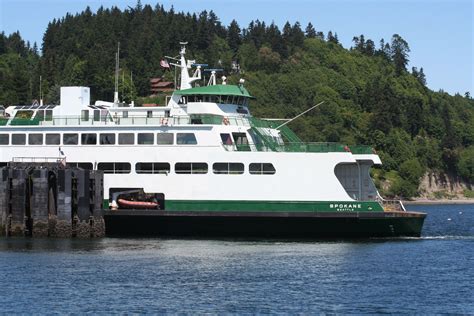 Washington State Ferries Mv Spokane Shown Here At The Kingston Dock