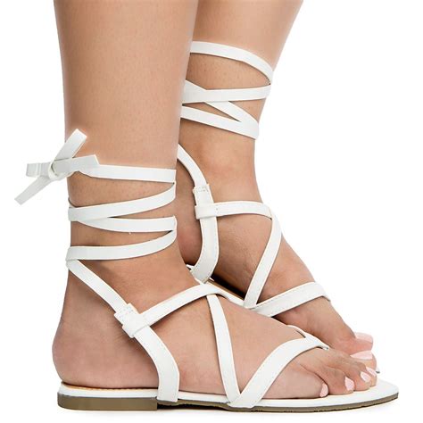 shiekh flat sandal g370 4 white pu shiekh