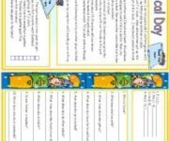 daily routines reading worksheet