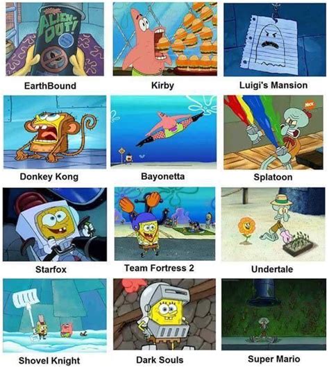 Spongebob In Video Games Gaming Spongebob Memes Video Games Funny