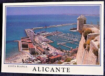 Port Of Alicante From Fortifications Spain Mediterranean Costa Blanca