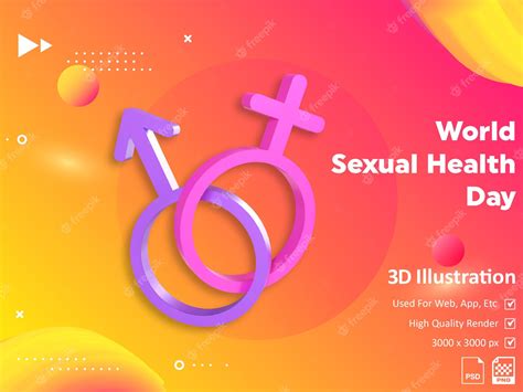 premium psd 3d illustration gender icon world sexual health day