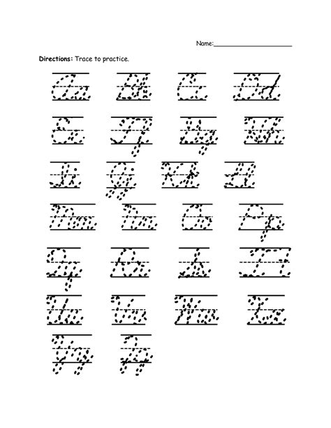 Jump to oodles of free practice pdf worksheets cursive alphabet: 16 Best Images of Cursive Writing Worksheets For 3rd Grade ...