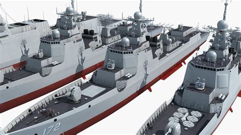 3d Chinese Navy Type 055 052dl 052d 052c Guided Missile Destroyer