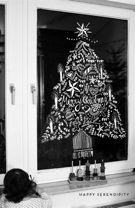 Passende vorlagen für jede bewerbung: {diy} Opulente weihnachtliche Fensterdeko mit Kreidemarker | Happy Serendipity