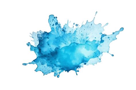 Light Blue Splash Watercolor Texture Background Element Png