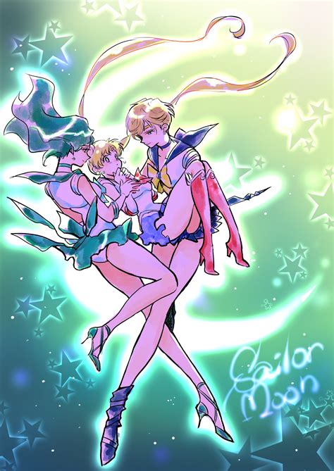 Tsukino Usagi Sailor Moon Ten Ou Haruka Kaiou Michiru Sailor Uranus