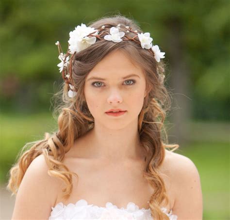 Bridal Hair Accessories Wedding Flower Headpiece White