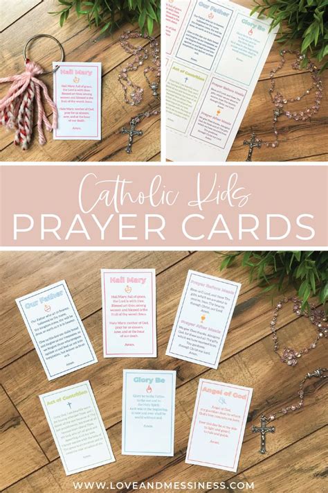 Childrens Printable Prayers Set Of 6 Catholic Prayers Etsy