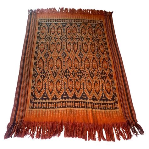 Ikat Textile From Toraja Tribe Of Sulawesi With Stunning Tribal Motifs