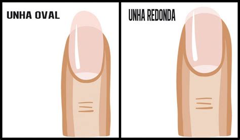 Unha oval Diferença para a redonda como fazer em casa inspirações