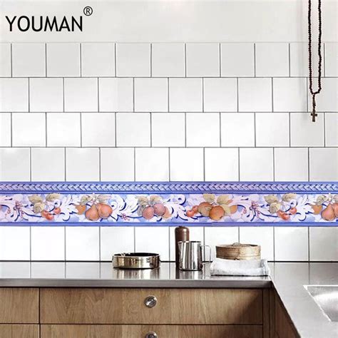 Youman Diy Self Adhesive Wallpaper Border Waterproof 10m Bathroom 3d