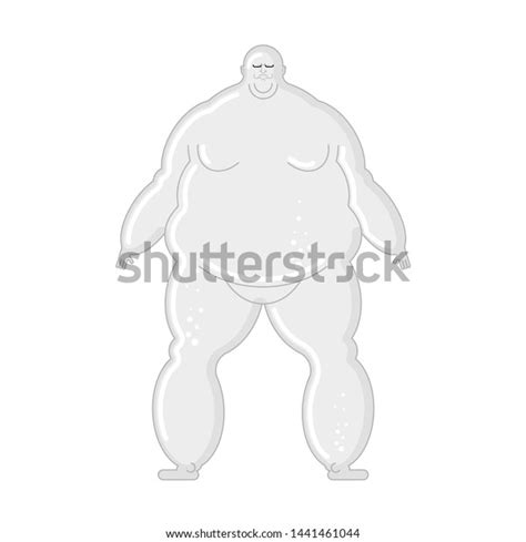 Glass Fat Man Isolated Fatso Vector Stock Vector Royalty Free 1441461044 Shutterstock