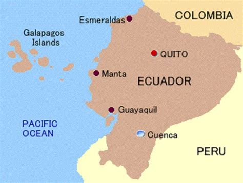 Map Of Ecuador Showing The Location Of Quito Its Capital Culture