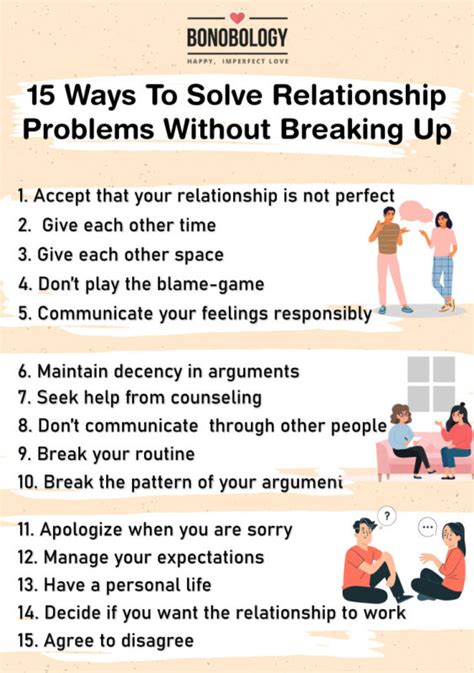 15 ways to solve relationship problems without breaking up bonobology
