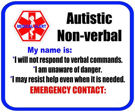 Autism Non Verbal Safety Patches Personalize Yourself Re Usable
