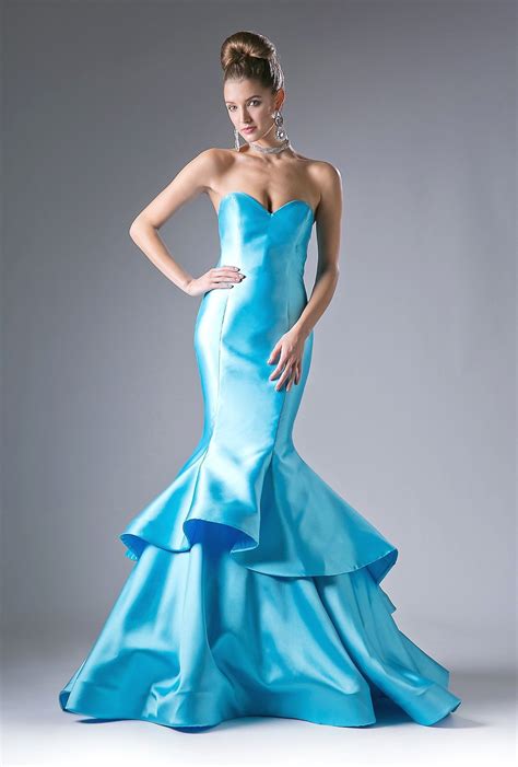 Strapless Layered Mermaid Gown By Cinderella Divine 13480 Mermaid