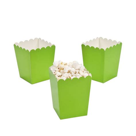 Lime Mini Popcorn Boxes Kaleidoscope Parties