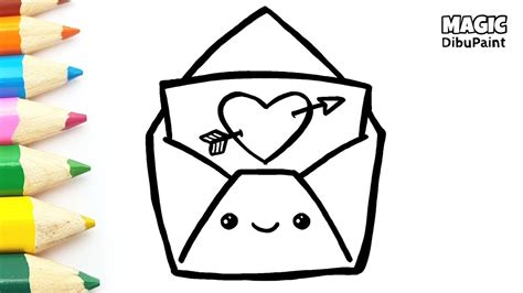 Como Dibujar Una Carta De Amor Kawaii Facil Paso A Paso Dibujos Kawaii