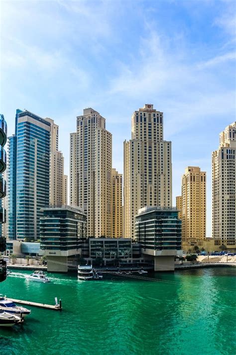 Amazing View Of Dubai Marina Waterfront Skyscraper Residential And