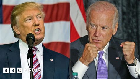 Trump And Biden Behind A Barn Who Has A Fighting Chance Bbc News