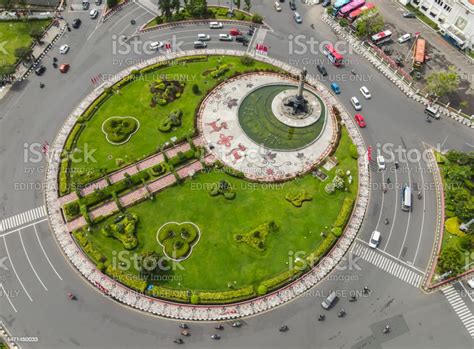 Aerial View Of Tugu Muda And Its Surrounding Historical Landmark And