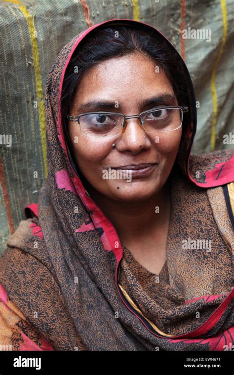 Portrait Of A Pakistani Woman Age In Lahore Pakistan Stock Photo