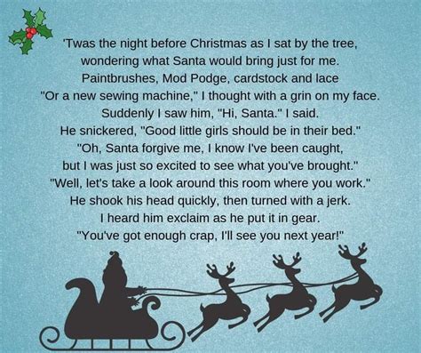 Pin By Alice Berry On Quilting Humor The Night Before Christmas