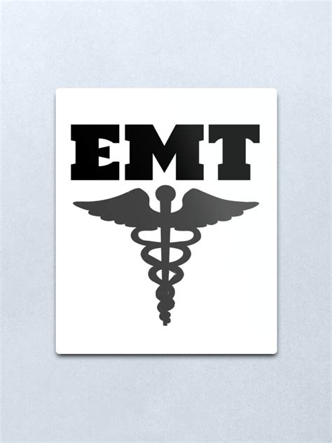 Lámina Metálica Emt Técnico En Emergencias Médicas Ems Ambulancia