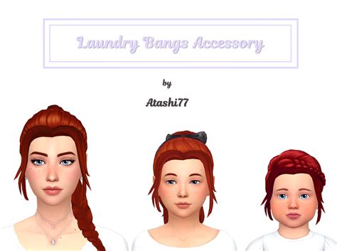 Soleilzion Sims Atashi77 Laundry Bangs As Accessories I