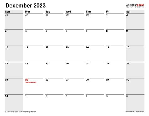 January To December 2023 Calendar With Holidays