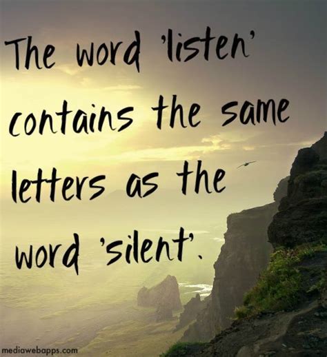 The Word Listen Contains The Same Letters As The Word Silent Pictures