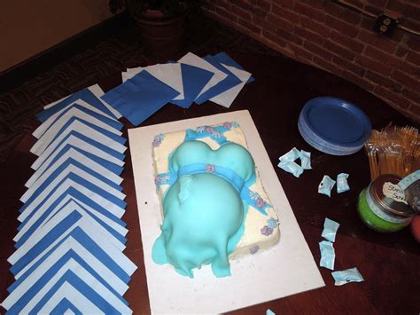 Sisters On Blackwell Pregnant Belly Cake