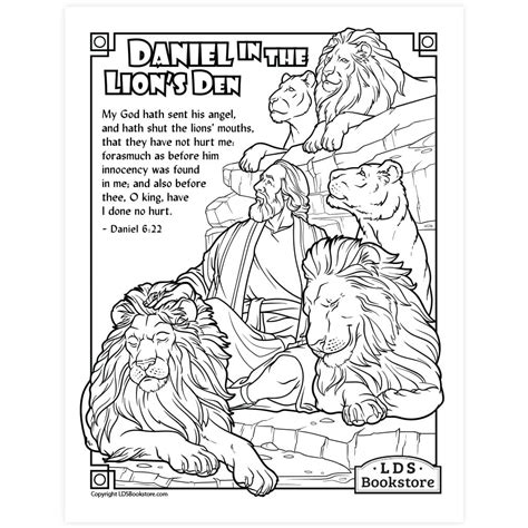 Daniel In The Lion S Den Coloring Page Printable Free Printable