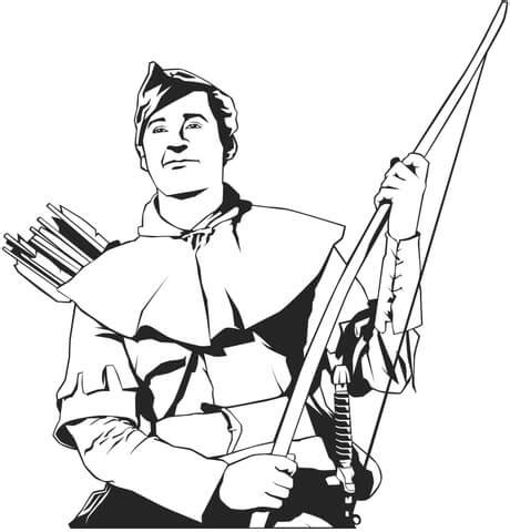 Robin Hood Coloring Page Free Printable Coloring Pages