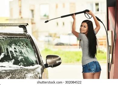 Sexy Girl Washing Car Images Stock Photos D Objects Vectors Shutterstock