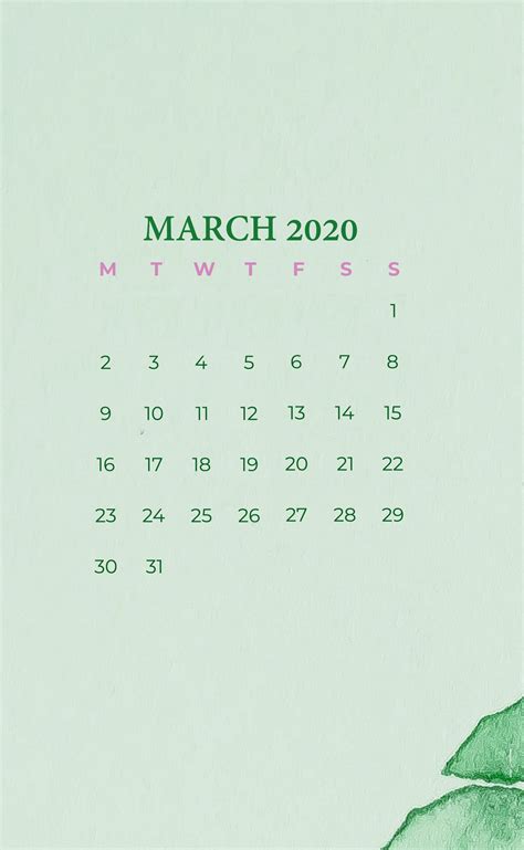 Iphone March 2020 Wallpaper Calendar Wallpaper 2020 Calendar