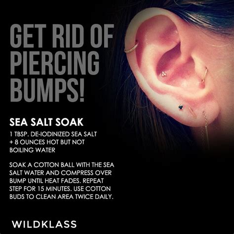 Get Rid Of Piercing Bumps Cartilage Piercing Care Piercing Bump