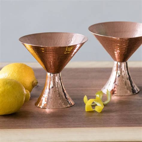 Pure Hammered Copper Martini Glass By Sertodo Copper Nicole Rhea Artisan Crafted Homewares