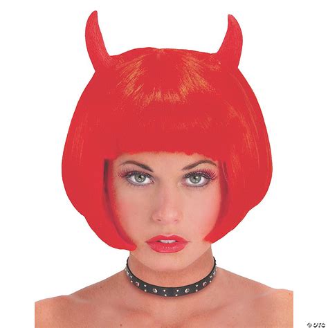 Kostüme Red Devil Pom Pom Tinsel Wig Whorns Halloween Costume En6171311