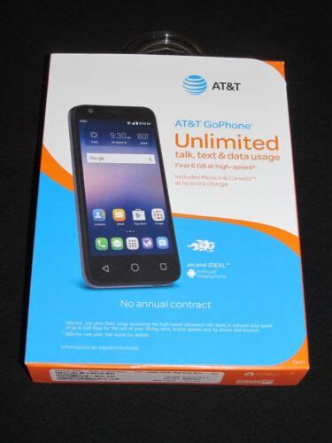 Brand New Sealed Atandt Go Phone Alcatel Ideal 8gb 45 Prepaid