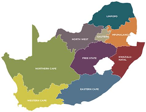 South Africa States Map My Maps