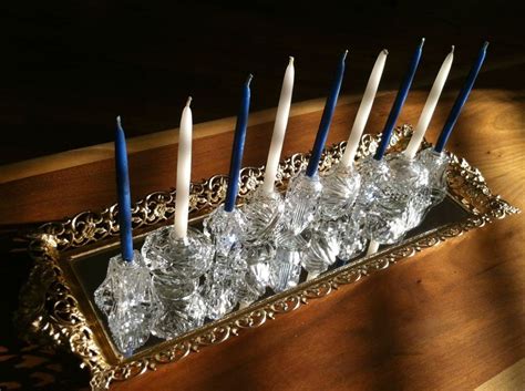 Handmade Hanukkah Diy Crystal Menorah Diy Crystals Hanukkah Diy