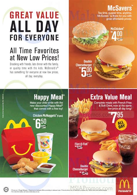 The latest tweets from mcdonalds malaysia (@mcdmalaysia). McDonald's Great Value Meals 6 Mar 2015