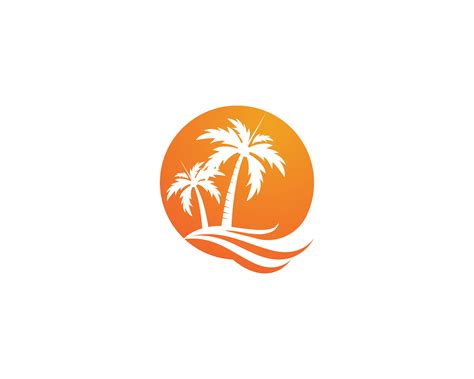 Palm Tree Summer Logo Template 595889 Vector Art At Vecteezy