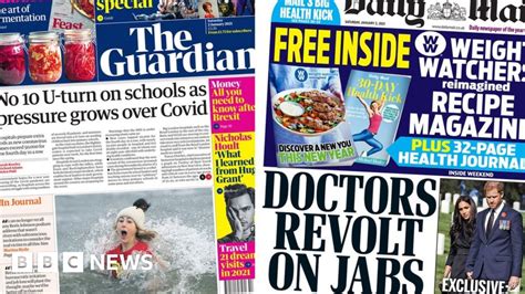 Newspaper Headlines Schools U Turn And Vaccine Rollout Revolt